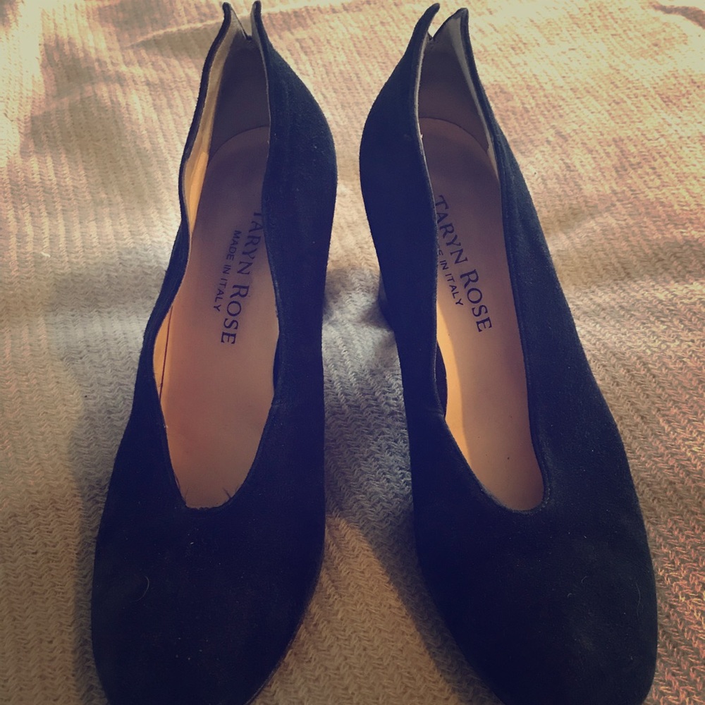 Black Suede Italian High Heels